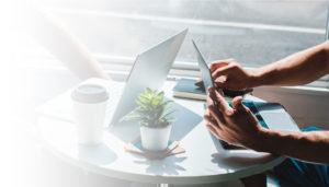 パソコンを利用した打ち合わせ